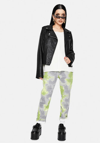 Ivana Vegan Leather Moto Jacket