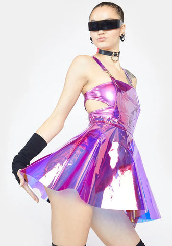 Fairy Gurl Hologram Overall Dress