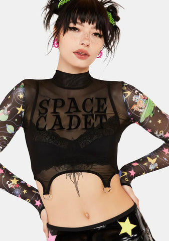 Cosmic Teen Queen Mesh Top