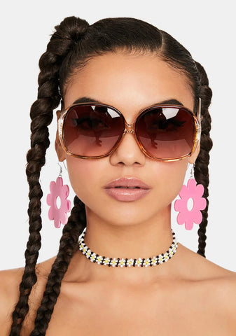 Amber Poolside Oversized Sunglasses