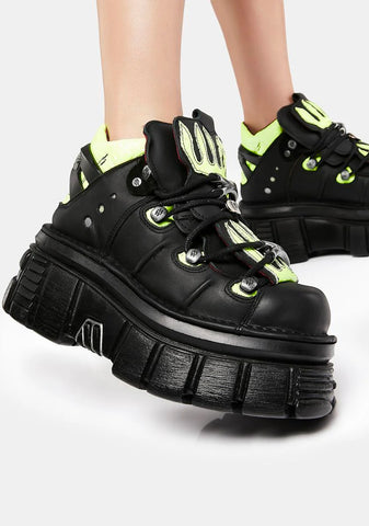 Neon Yellow M-Met011-C1 Ankle Boots