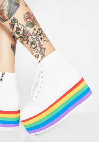 Rainbow Rebellion Platform Sneakers