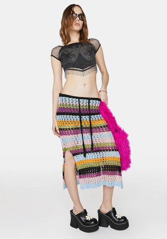 Really Keen Crochet Midi Skirt