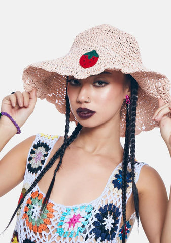 Strawberry Thoughts Sun Hat