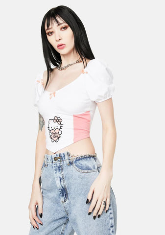 Hello Kitty Seamed Corset Top