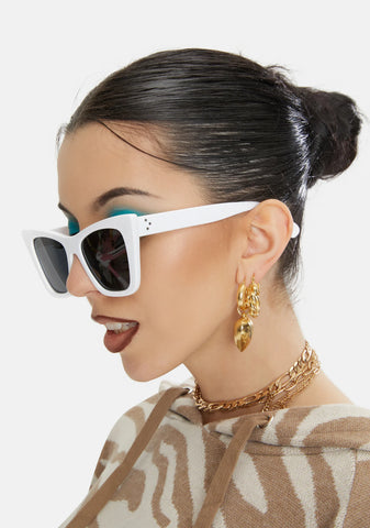 White Ashbury Cat-Eye Sunglasses