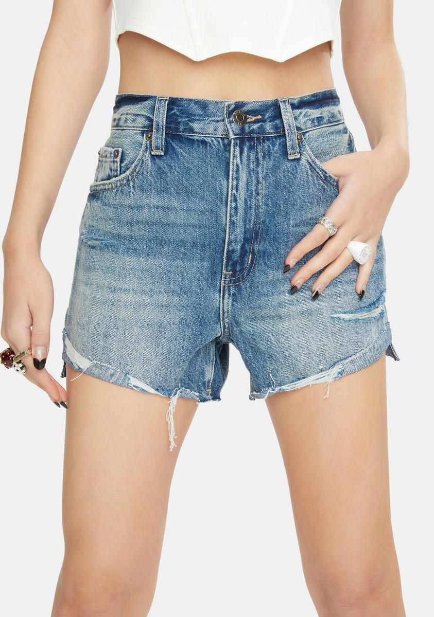 Kylee Relaxed High Rise Cuffed Denim Shorts