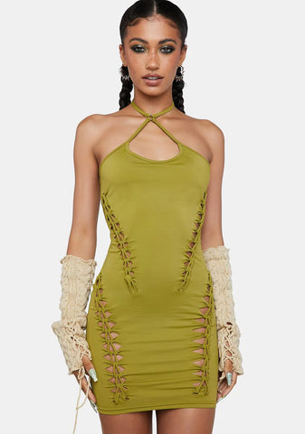 At Ease Cut-Out Mini Dress