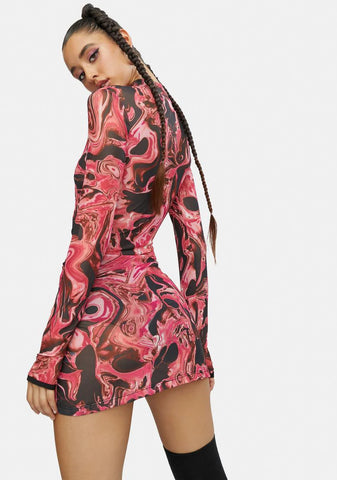 Lady Acid Dimension Mesh Dress