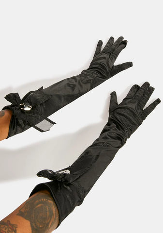 Night Fancy Deluxe Satin Gloves