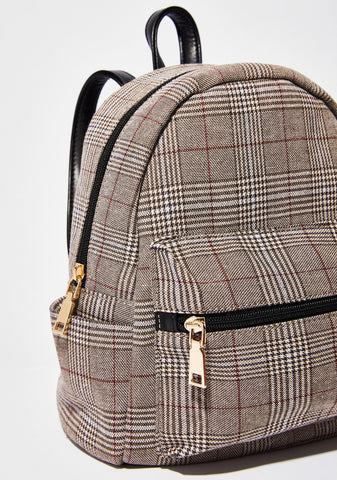 Skippin' Class Plaid Backpack