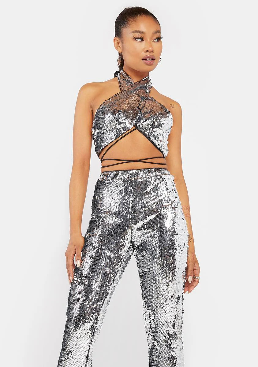 As You Please Sequin Pants Set