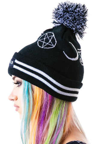 Symbol Pom Pom Beanie
