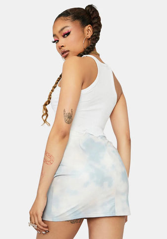 Till Next Time Vegan Leather Mini Skirt