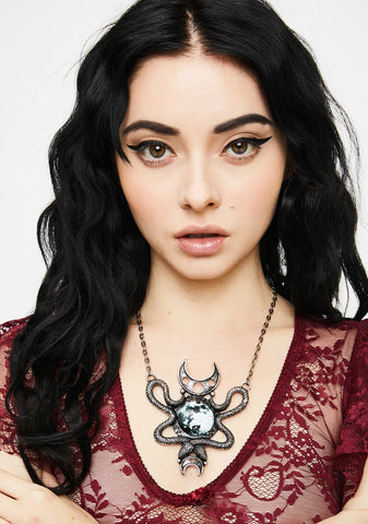 Moon Embraced Statement Necklace