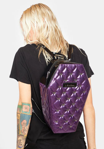 Mina Quilted Coffin Bat Backpack