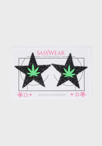 Diamond Bling Weed Star Pasties