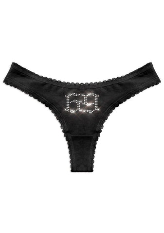 69 Rhinestone Thong
