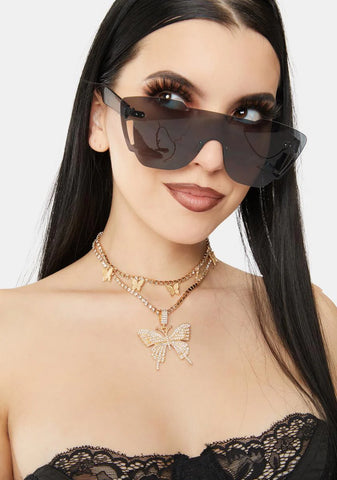 Butterfly Sparkle Rhinestone Necklace