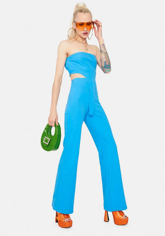 Azure Hittin' Goals Crop Top & Flares Set