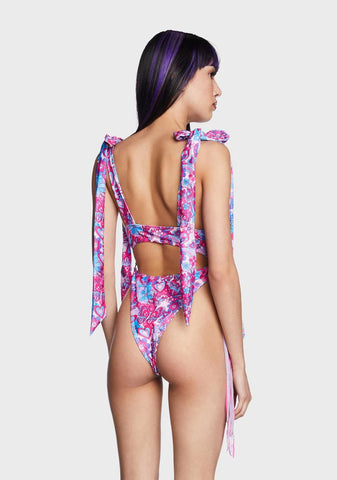 Cosmo Garden Fringe Bodysuit