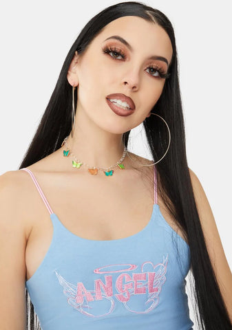 Here We Go Butterfly Charm Necklace