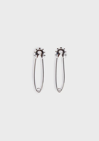 Morose Kind Safety Pin Earrings