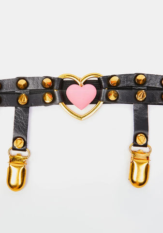 Dark Double The Passion Spiked Leg Garters