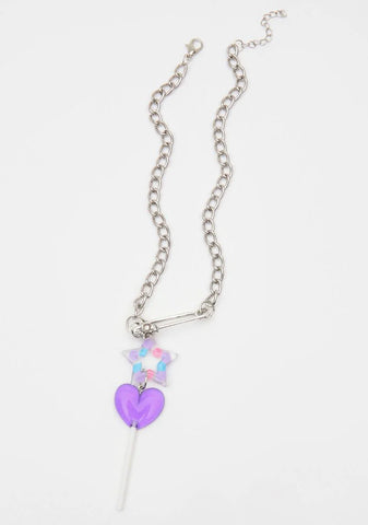 Bright Falling Stars Chain Necklace