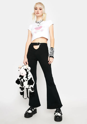Olympia Cut Out Flare Jeans