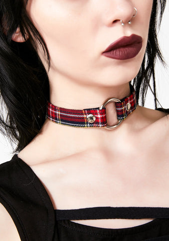 Junior Dropout Plaid Choker