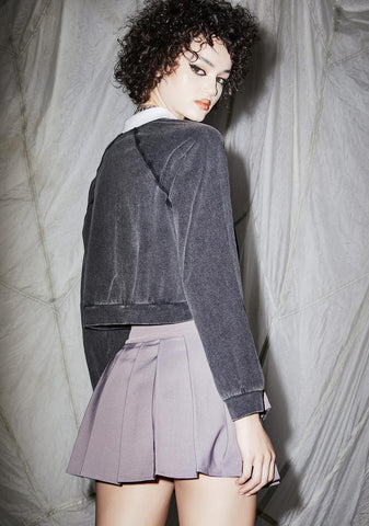 Reverb Polo Collar Washed Sweatshirt