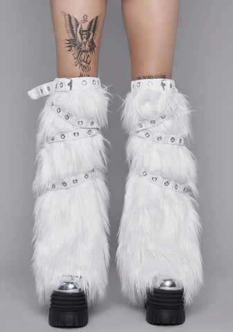 Icy God Forsaken Faux Fur Leg Warmers