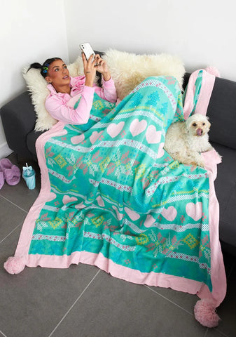 Yearly Feelings Intarsia Throw Blanket