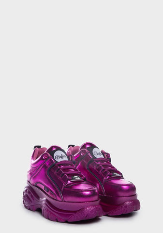 Metallic Purple Classic Low Sneakers