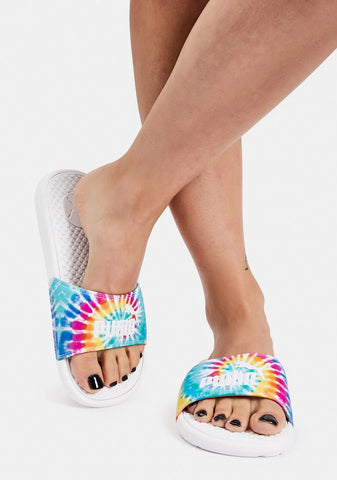 Bliss Cool Cat Tie Dye Slides