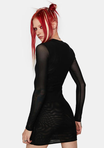 Test My Patience Mesh Mini Dress