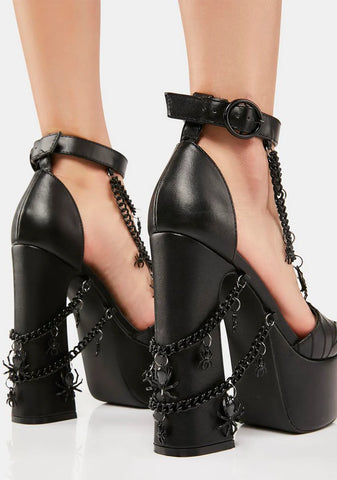 Creepy Crawler Platform Heels