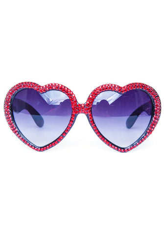 Ruby Red Swarovski® Heart Sunglasses