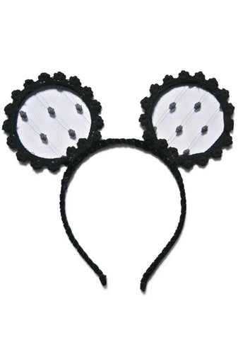 Babe-y Bear Headband - White