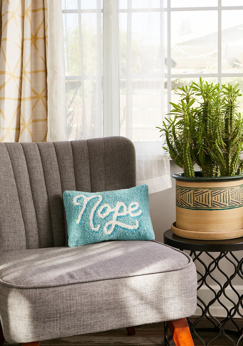 Nope Throw Pillow
