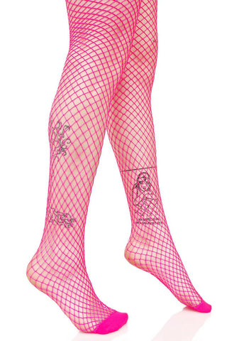 Bold Move Fishnet Tights