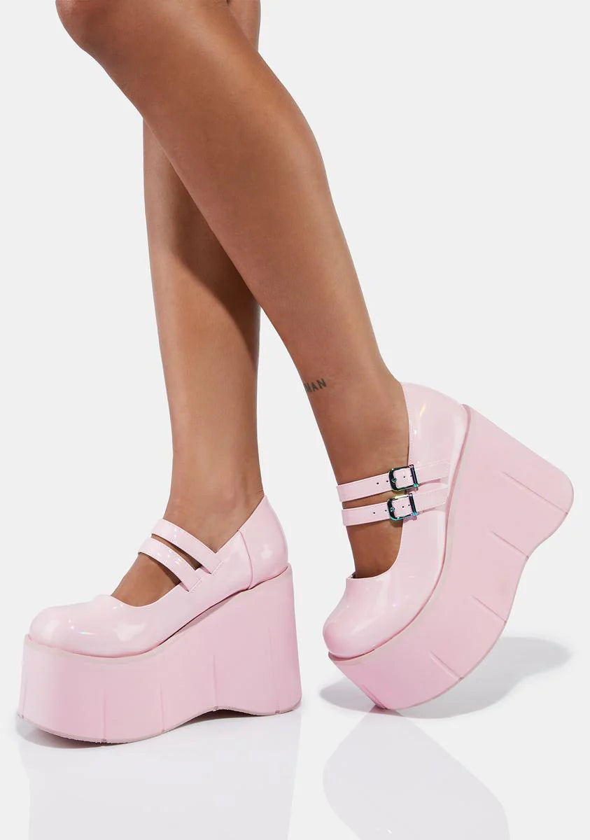 Baby Pink Dollhaus Platform Mary Janes