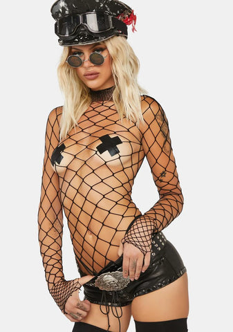 Dancing All Night Fishnet Bodystocking
