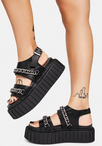 Chain Platform Sandals