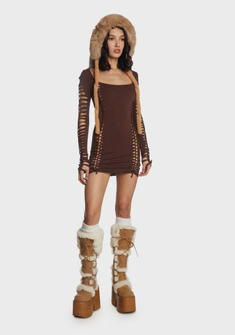 Sepia Alternative Spells Cut-Out Dress