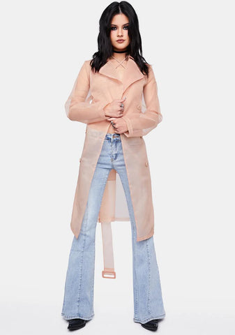 Fashion Forward Sheer Trench Coat