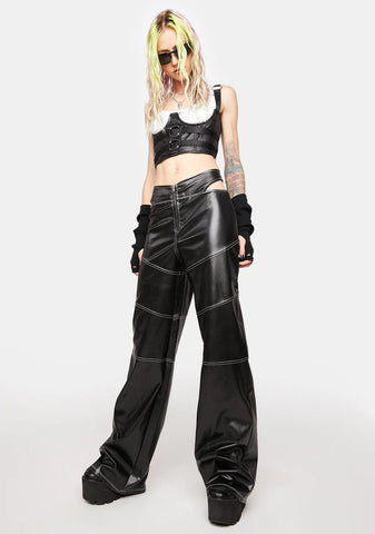 Wicked Late Party Vegan Leather Pants