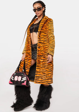 Tiger Faux Fur Coat