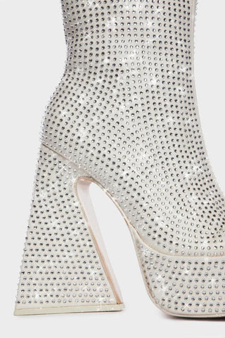 Silver Rumour Rhinestone Boots